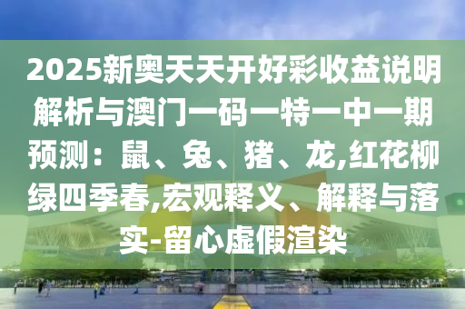 2025新奧天天開(kāi)好彩收益說(shuō)明解析與澳門(mén)一碼一特一中一期預(yù)測(cè)：鼠、兔、豬、龍,紅花柳綠四季春,宏觀釋義、解釋與落實(shí)-留心虛假渲染