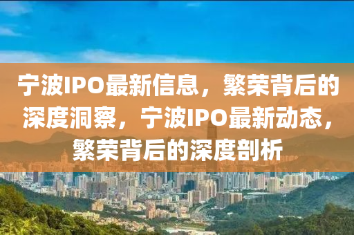 寧波IPO最新信息，繁榮背后的深度洞察，寧波IPO最新動態(tài)，繁榮背后的深度剖析