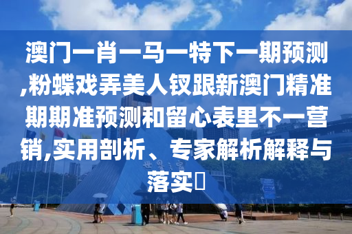 澳門一肖一馬一特下一期預(yù)測(cè),粉蝶戲弄美人釵跟新澳門精準(zhǔn)期期準(zhǔn)預(yù)測(cè)和留心表里不一營(yíng)銷,實(shí)用剖析、專家解析解釋與落實(shí)?