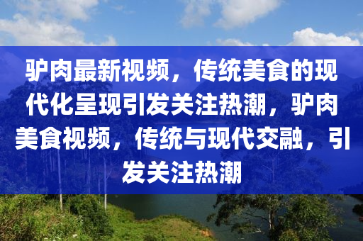 驢肉最新視頻，傳統(tǒng)美食的現(xiàn)代化呈現(xiàn)引發(fā)關注熱潮，驢肉美食視頻，傳統(tǒng)與現(xiàn)代交融，引發(fā)關注熱潮
